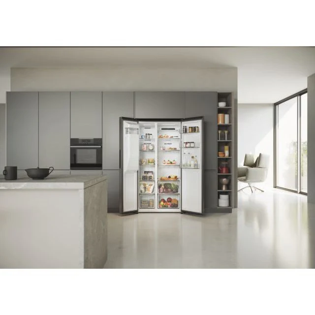 Haier SBS 90 Series 5 511L Frost Free Side by Side American Fridge Freezer - Platinum Inox | HSR5918DIMPUK - Image 20