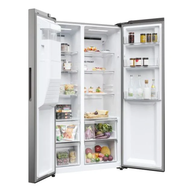 Haier SBS 90 Series 5 511L Frost Free Side by Side American Fridge Freezer - Platinum Inox | HSR5918DIMPUK - Image 5