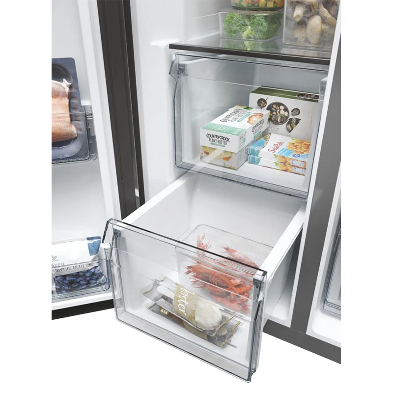 Haier SBS 90 Series 5 601L Frost Free Freestanding American Fridge Freezer - Platinum Inox | HSW59F18DIMM - Image 11