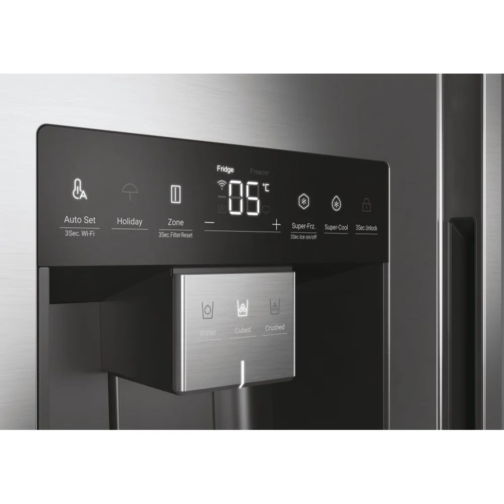 Haier SBS 90 Series 5 601L Frost Free Freestanding American Fridge Freezer - Platinum Inox | HSW59F18DIMM - Image 14
