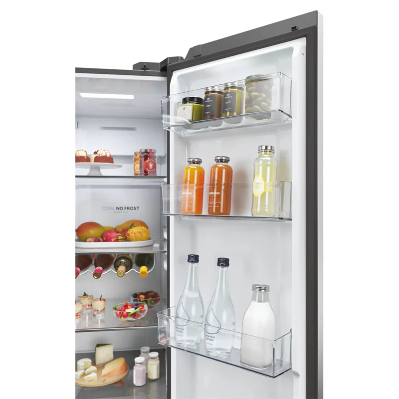 Haier SBS 90 Series 5 601L Frost Free Freestanding American Fridge Freezer - Platinum Inox | HSW59F18DIMM - Image 5