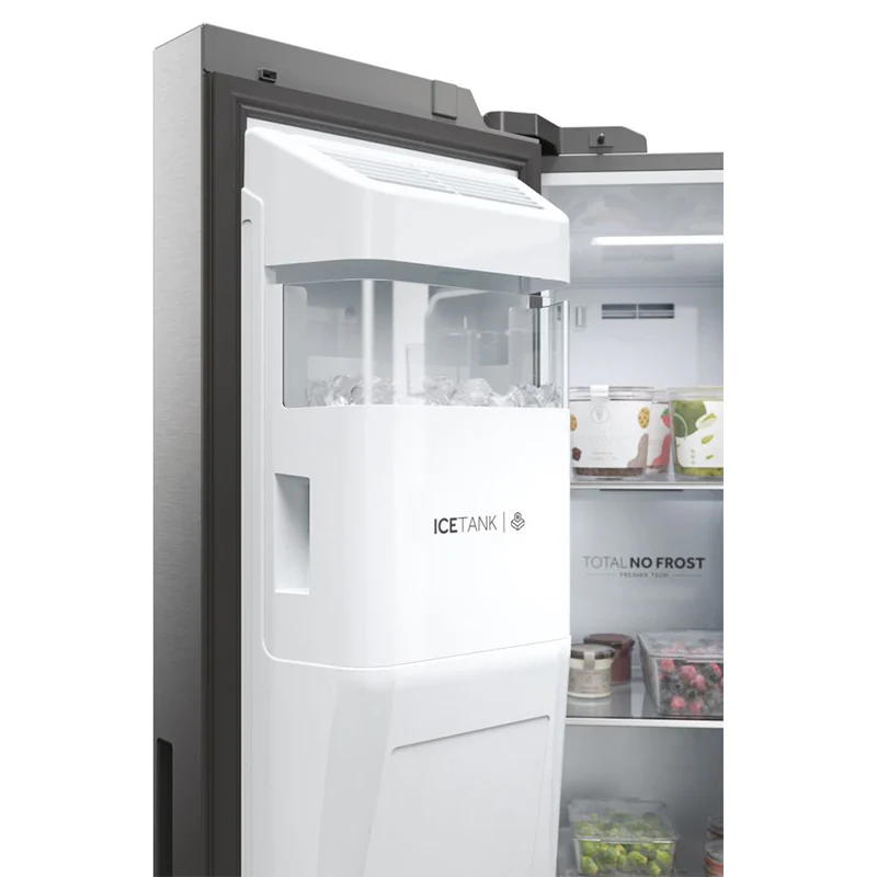Haier SBS 90 Series 5 601L Frost Free Freestanding American Fridge Freezer - Platinum Inox | HSW59F18DIMM - Image 6