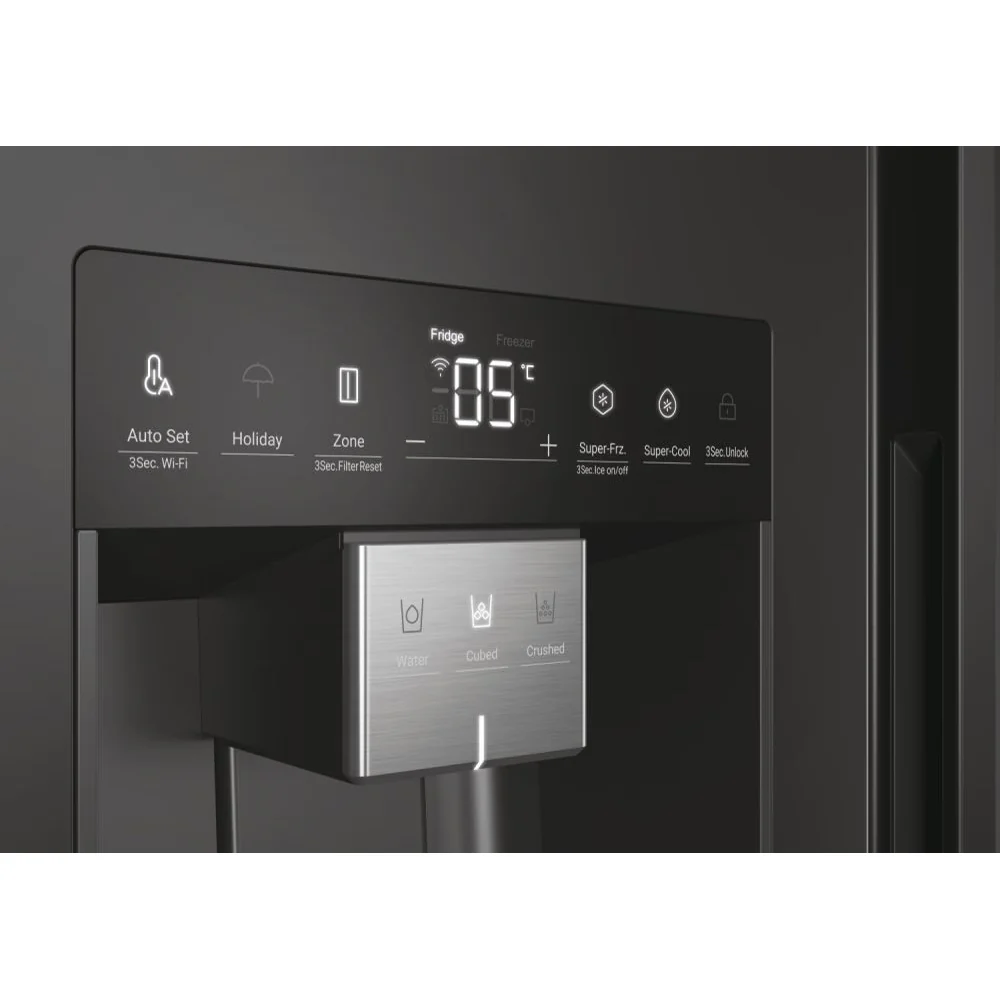 Haier SBS 90 Series 5 601L Frost Free Freestanding American Fridge Freezer - Slate Black | HSW59F18EIPT - Image 12