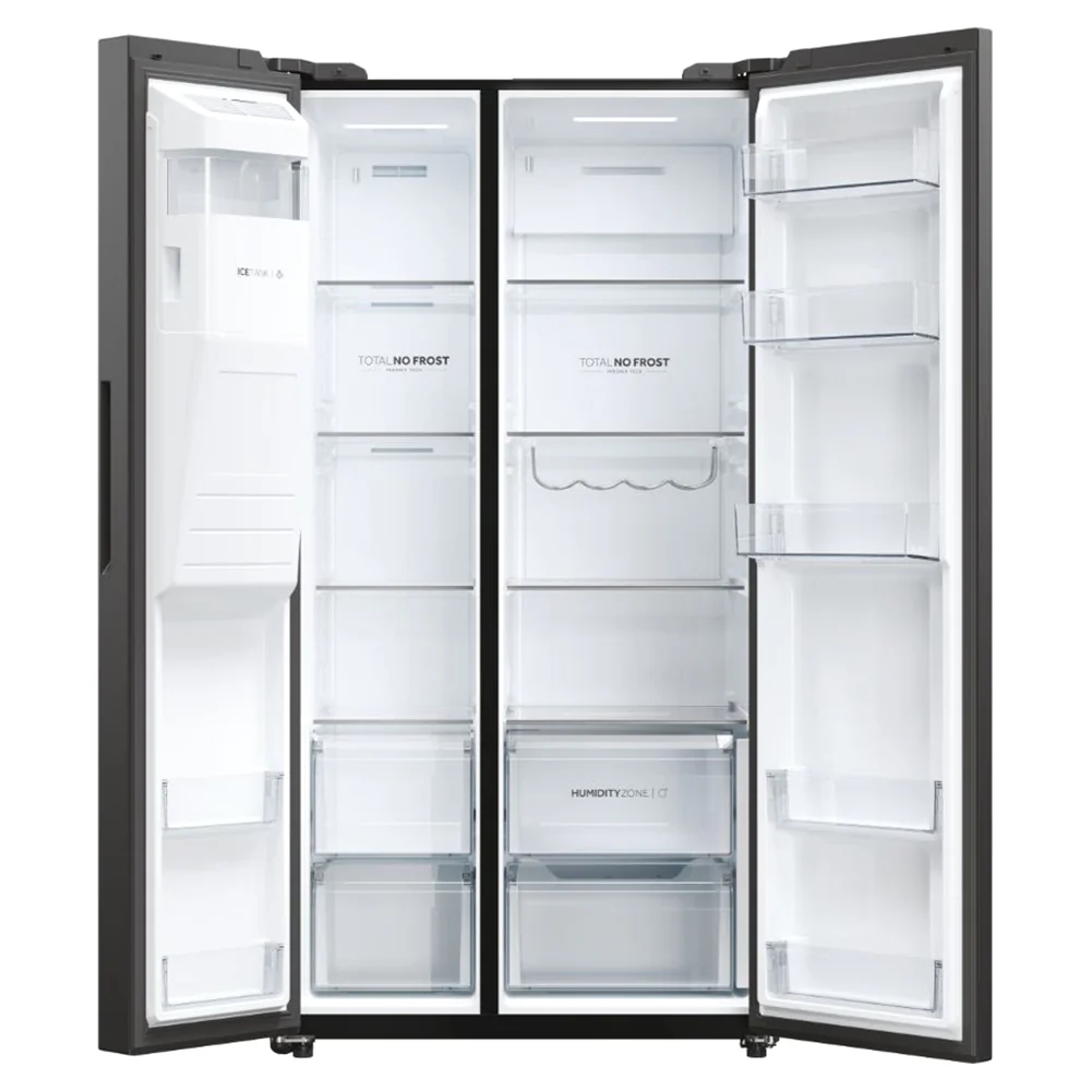 Haier SBS 90 Series 5 601L Frost Free Freestanding American Fridge Freezer - Slate Black | HSW59F18EIPT - Image 2