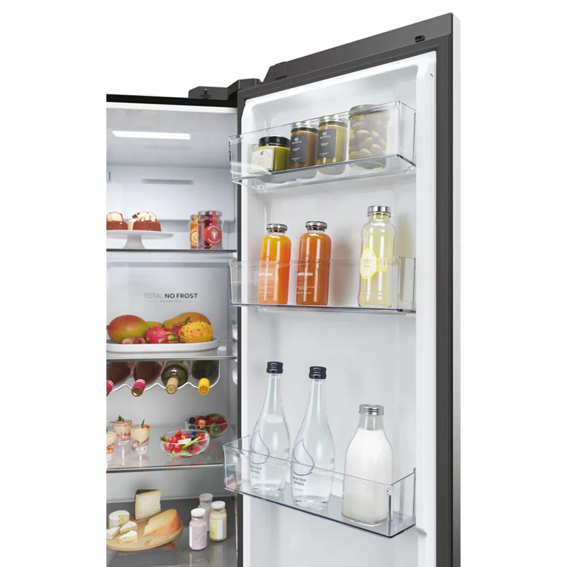 Haier SBS 90 Series 5 601L Frost Free Freestanding American Fridge Freezer - Slate Black | HSW59F18EIPT - Image 4