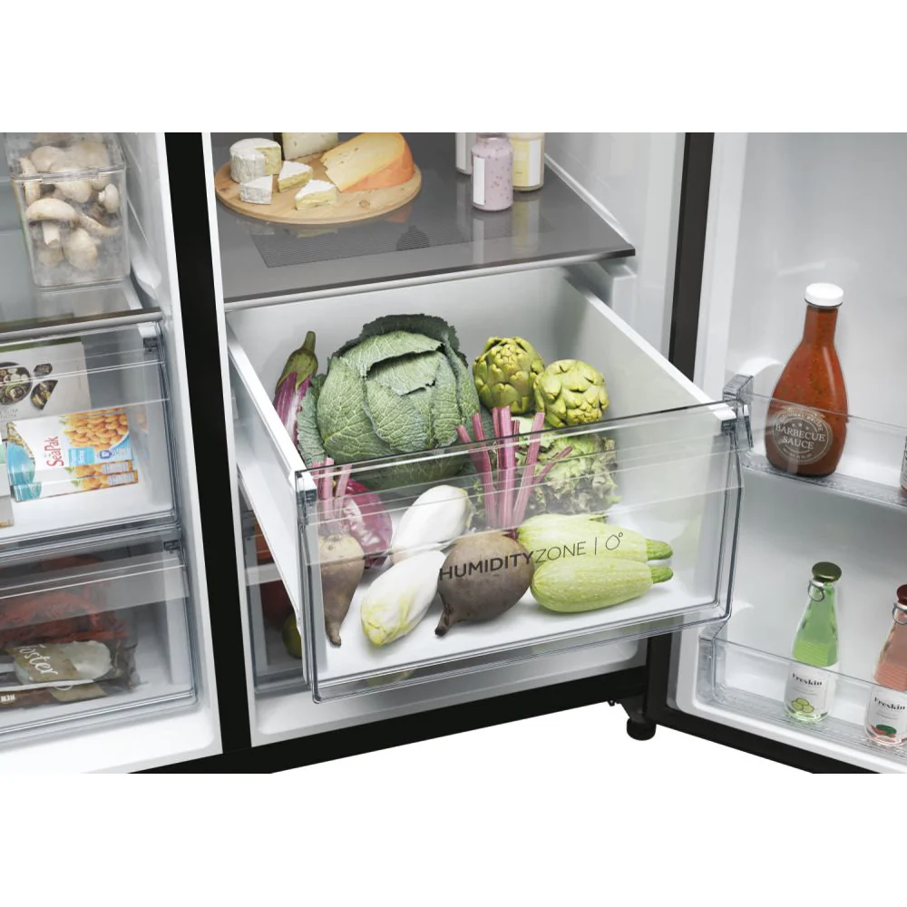 Haier SBS 90 Series 5 601L Frost Free Freestanding American Fridge Freezer - Slate Black | HSW59F18EIPT - Image 5