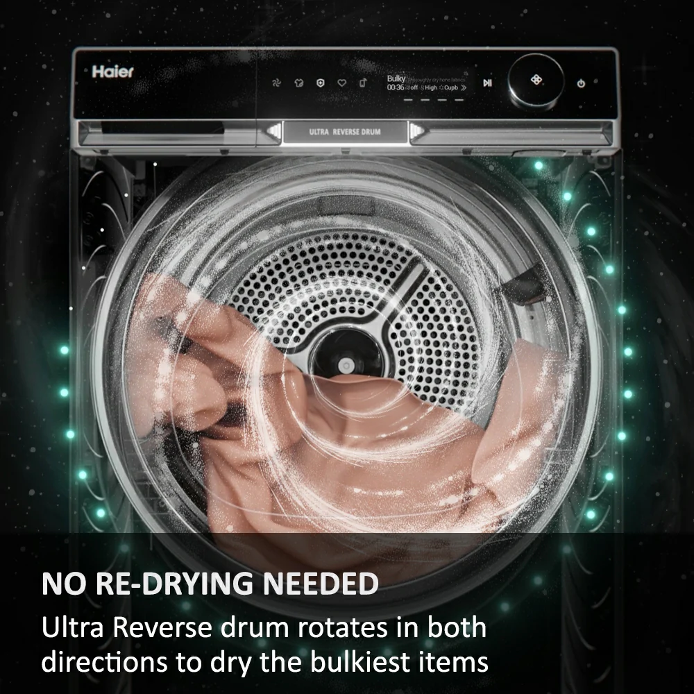 Haier X Series 11 9KG Freestanding Heat Pump Tumble Dryer - White | HD90-A3Q397U1-UK - Image 14