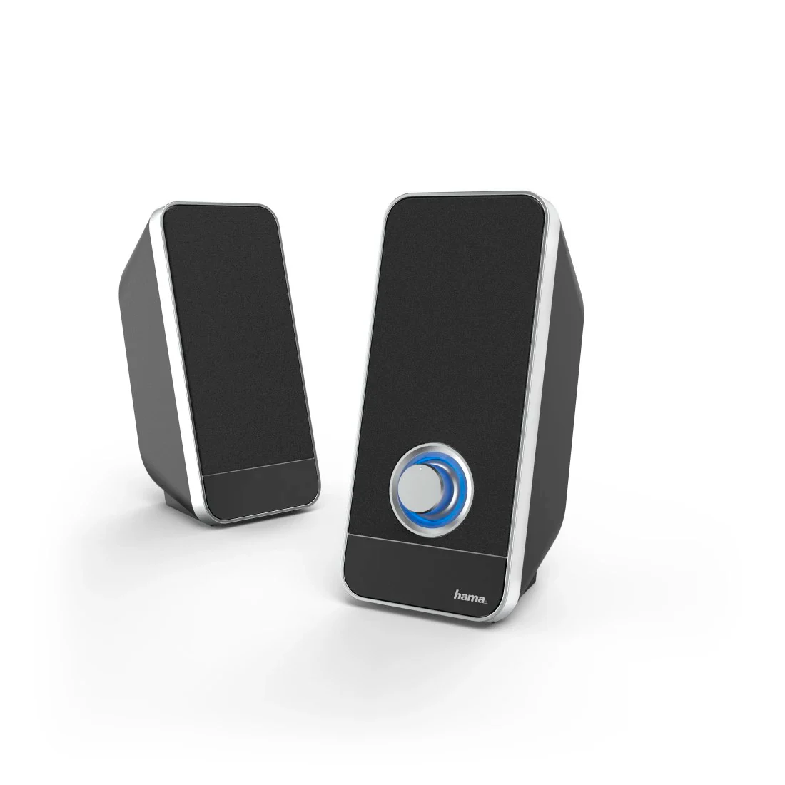 Hama LS-206 PC Wired Speakers - Black & Silver | 324993 - Image 3