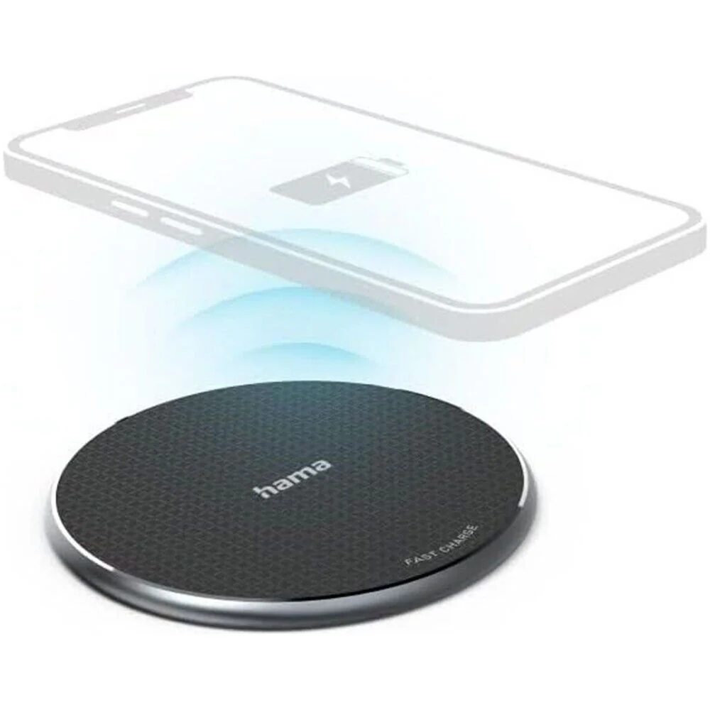 Hama QI-FC10 10W Wireless Induction Smartphone Charger - Black | 488589 - Image 2