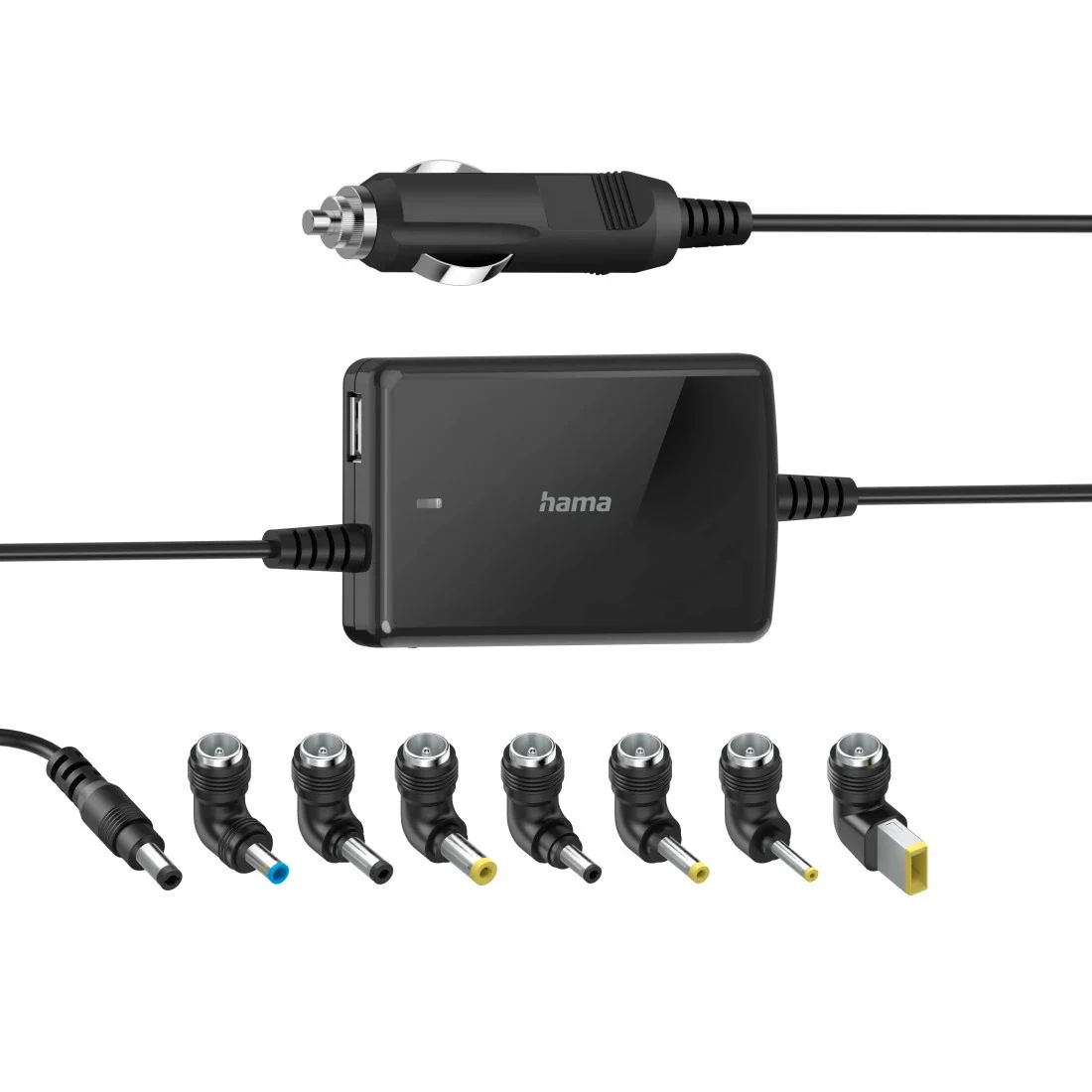 Hama Slim & Light Universal Car Notebook Power Supply Adapter - Black | 426642
