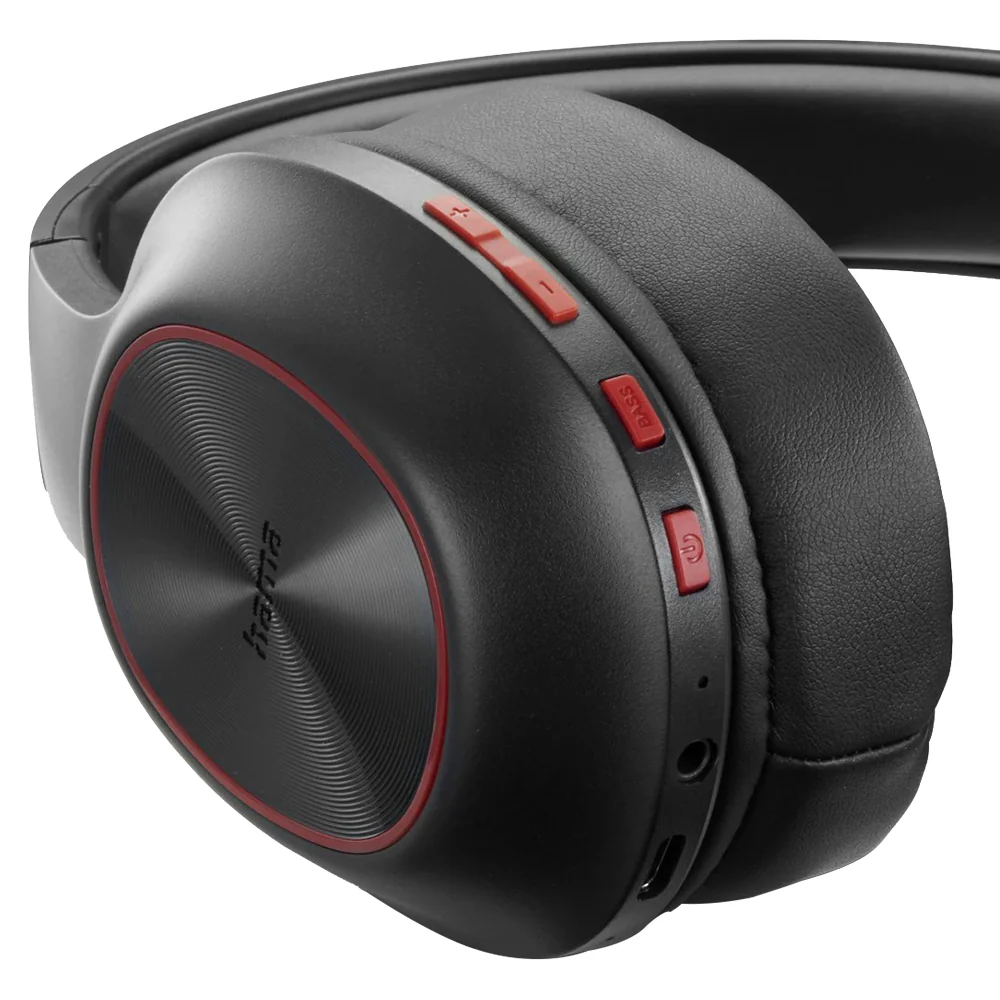 Hama Spirit Calypso II Over-Ear Wireless Bluetooth headphone - Red & Black | 511249 - Image 9