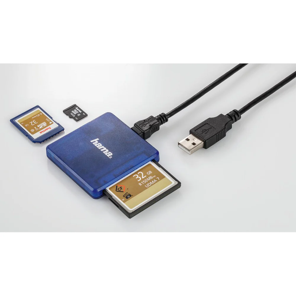 Hama USB 2.0 Multi Card Reader - Blue | 342959 - Image 4
