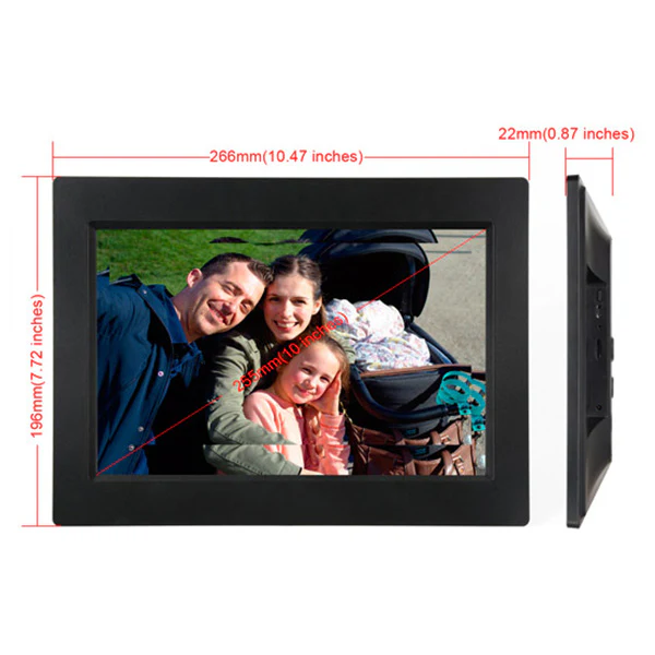 Harmony 10.1" Touch Panel Photo Frame - Black | HN-DPF1000 - Image 3