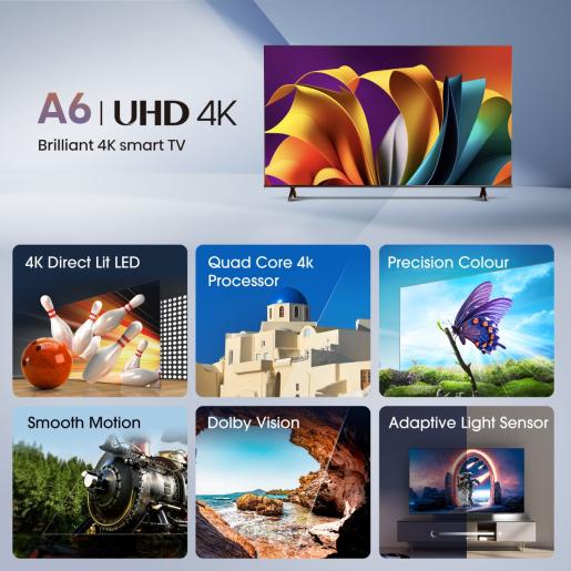 Hisense A6N 50" 4K Smart TV (2025)- Black | 50a61n - Image 4