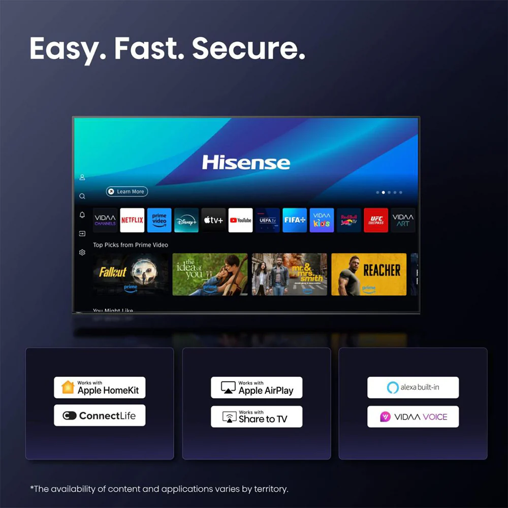 Hisense E7Q 43'' 4K Smart TV - Black | 43E71Q - Image 11