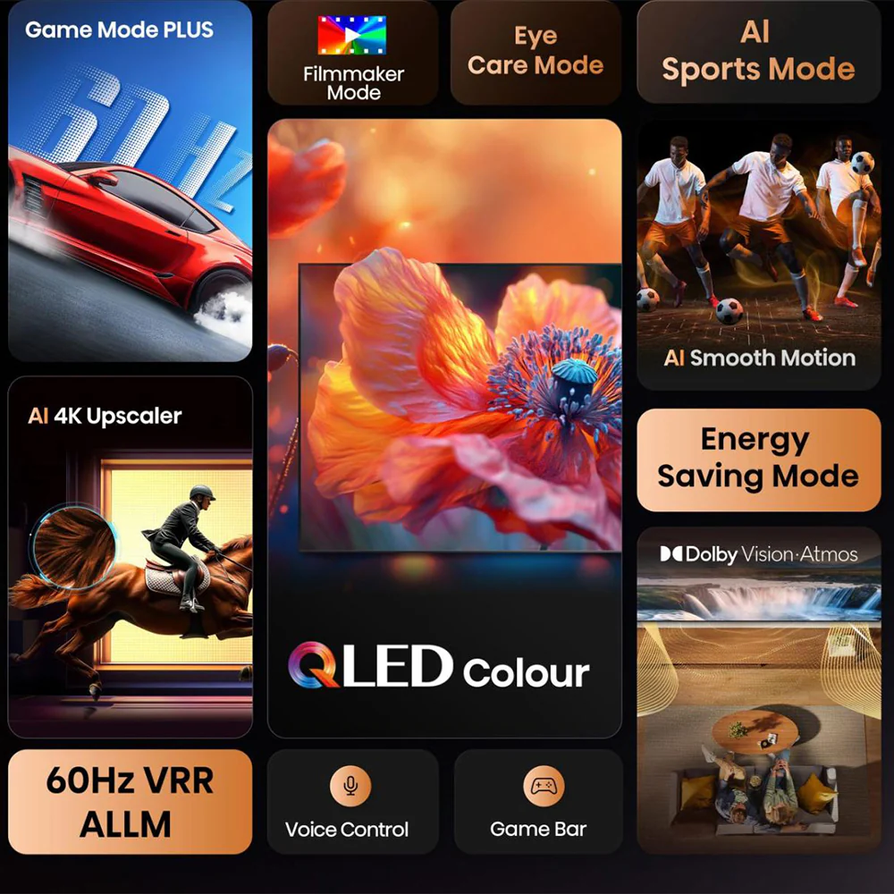 Hisense E7Q 43'' 4K Smart TV - Black | 43E71Q - Image 6
