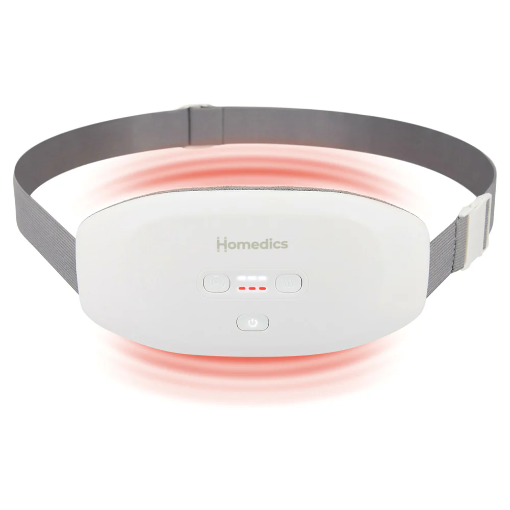 Homedics Cycle Comfort Heat and Vibration Belt - White & Grey | WMH-200H
