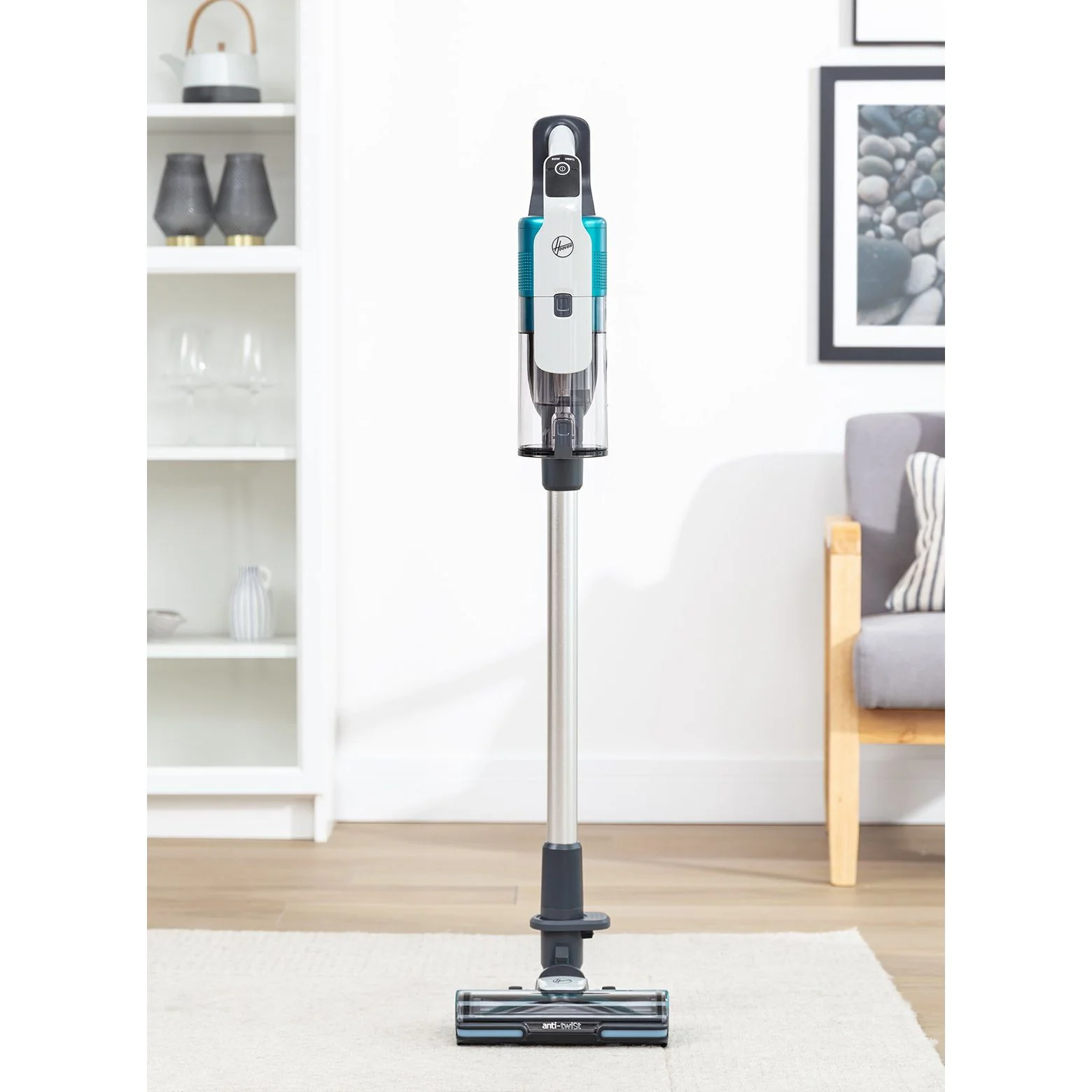Hoover 0.7L HF9 Anti-Twist Cordless Pet Vacuum Cleaner - Grey & Turquoise | HF910P - Image 12