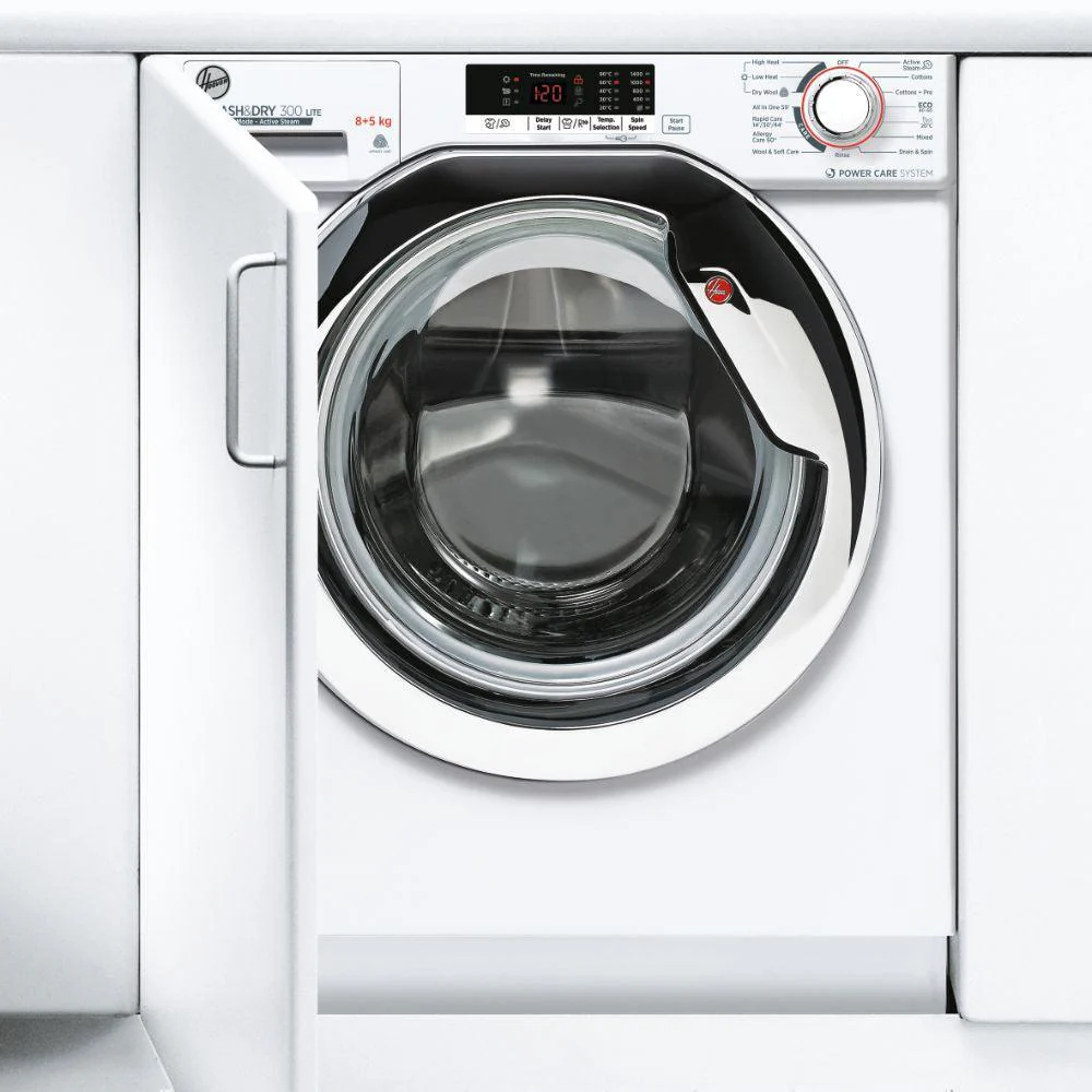 Hoover 8KG/5KG 1400RPM Integrated Washer Dryer - White | HBDS485D2ACE-80 - Image 3