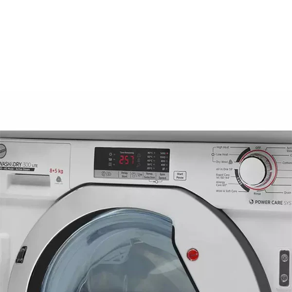 Hoover 8KG/5KG 1400RPM Integrated Washer Dryer - White | HBDS485D2ACE-80 - Image 4