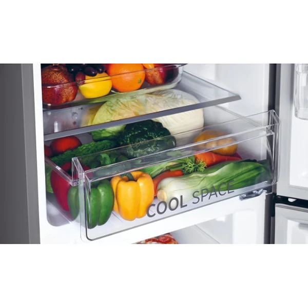 Hoover H-Fridge 300 247L Frost Free Freestanding Fridge Freezer - Grey | HOCH1T518EXK - Image 10