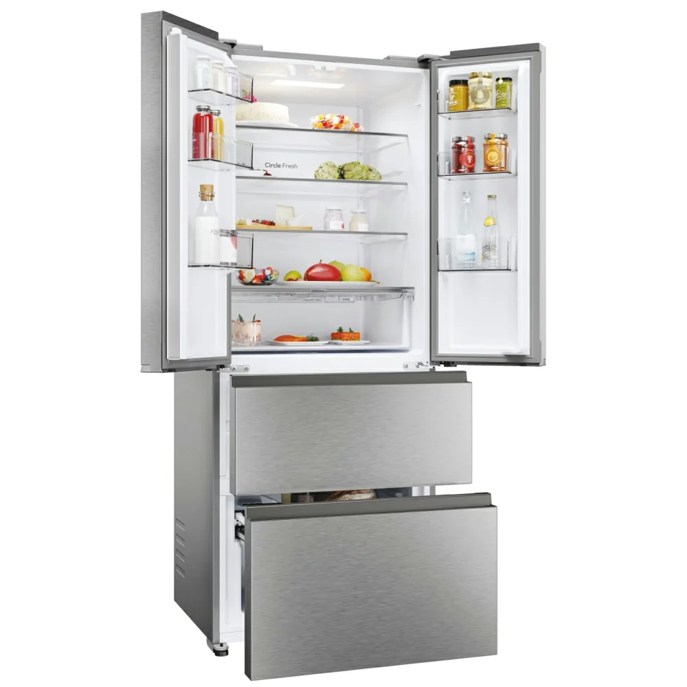 Hoover H-Fridge 700 Maxi 402L Frost Free Freestanding French Door Fridge Freezer - Platinum Inox | HONFQ2T718EXK - Image 12