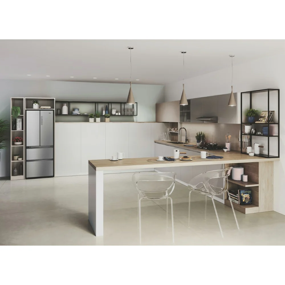Hoover H-Fridge 700 Maxi 402L Frost Free Freestanding French Door Fridge Freezer - Platinum Inox | HONFQ2T718EXK - Image 17