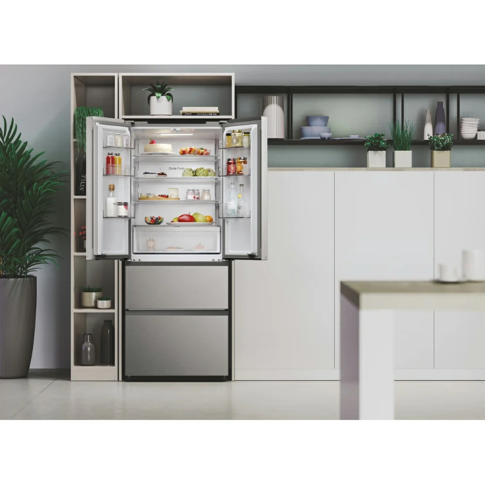 Hoover H-Fridge 700 Maxi 402L Frost Free Freestanding French Door Fridge Freezer - Platinum Inox | HONFQ2T718EXK - Image 18