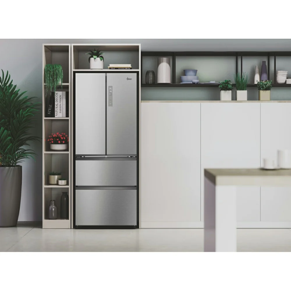 Hoover H-Fridge 700 Maxi 402L Frost Free Freestanding French Door Fridge Freezer - Platinum Inox | HONFQ2T718EXK - Image 19