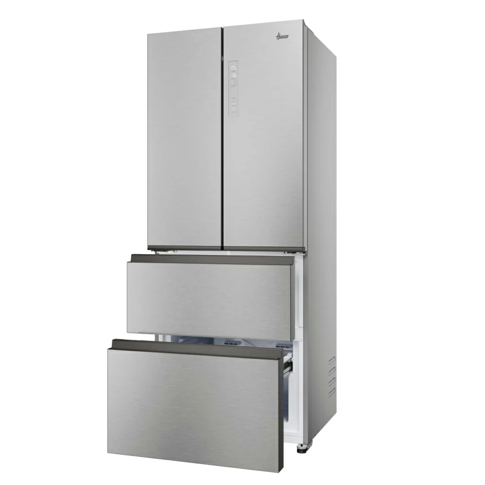 Hoover H-Fridge 700 Maxi 402L Frost Free Freestanding French Door Fridge Freezer - Platinum Inox | HONFQ2T718EXK - Image 4