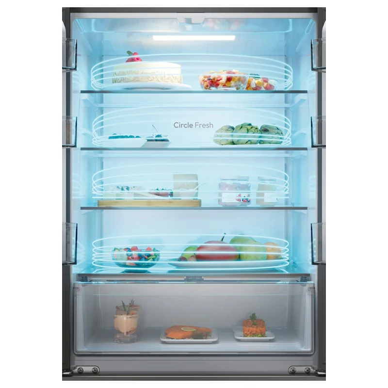 Hoover H-Fridge 700 Maxi 402L Frost Free Freestanding French Door Fridge Freezer - Platinum Inox | HONFQ2T718EXK - Image 5