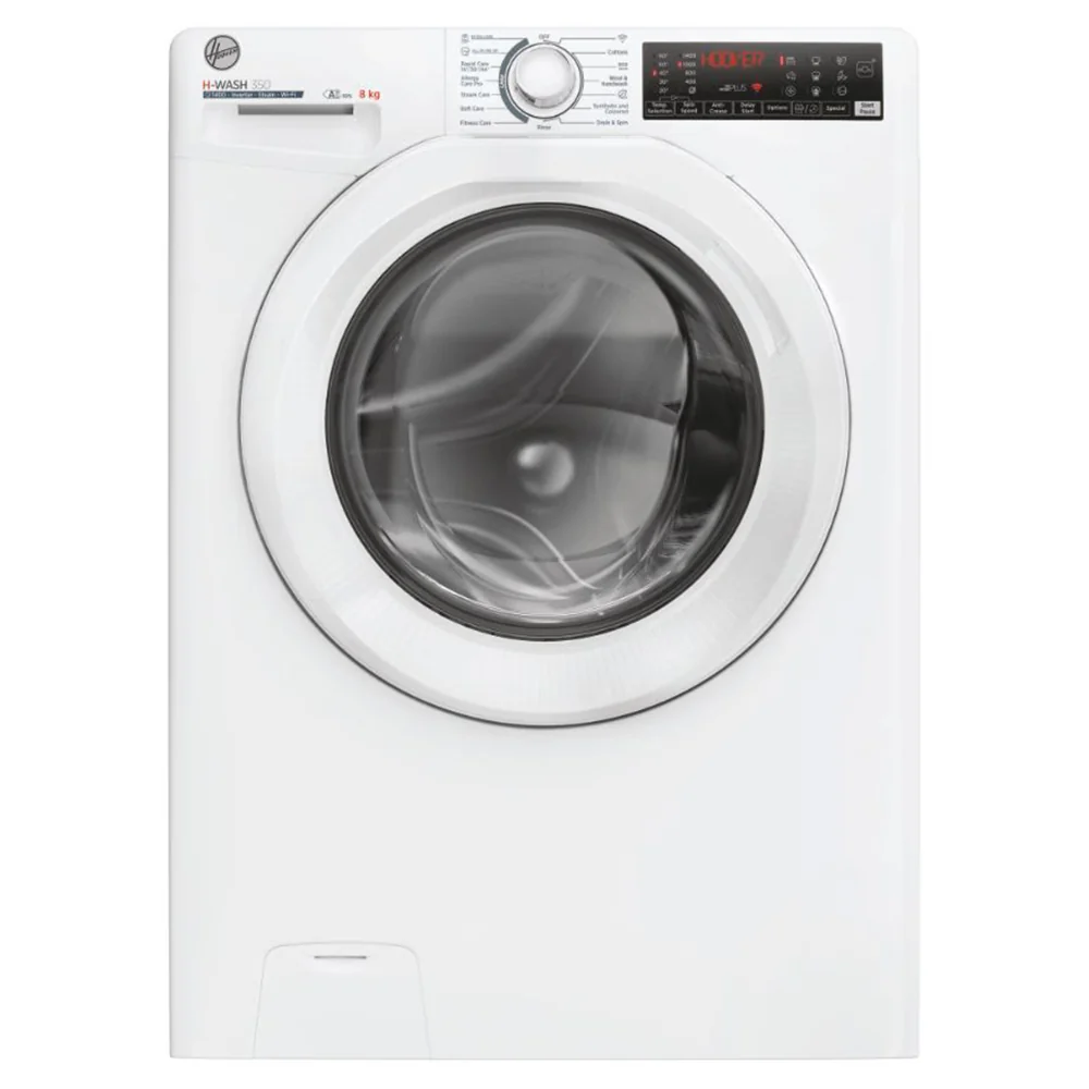 Hoover H-WASH 350 8KG 1400RPM Freestanding Washing Machine - White | H3WPS486TAM6-80