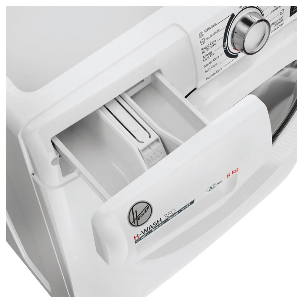 Hoover H-WASH 350 8KG 1400RPM Freestanding Washing Machine - White | H3WPS486TAM6-80 - Image 9