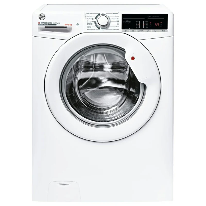 Hoover H-Wash & Dry 300 Lite 10KG/6KG 1400RPM Freestanding Washer Dryer - White | H3D 4106TE/1-80