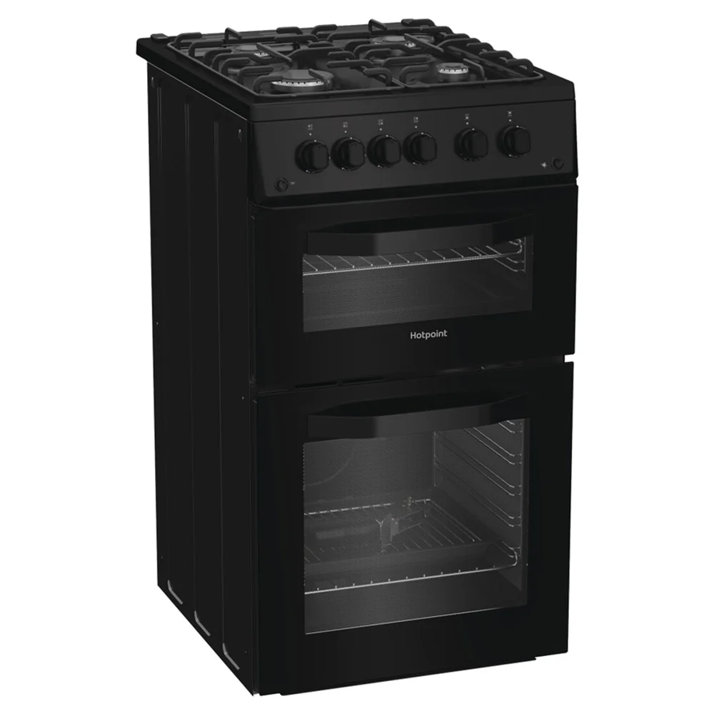 Hotpoint 50CM Freestanding Gas Cooker - Black | HTG5GCB - Image 2