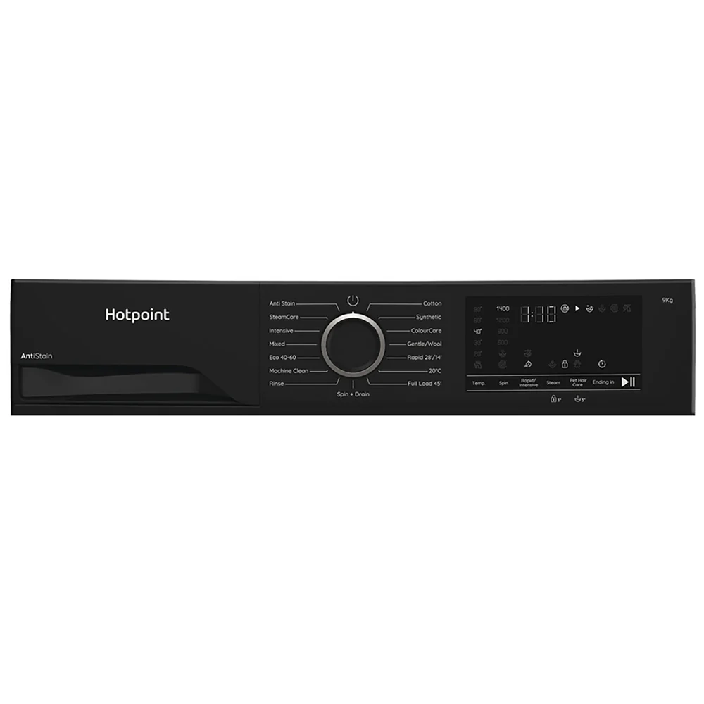 Hotpoint 9KG 1400RPM Freestanding Washing Machine - Black | H 91B ANTI STAIN IRE - Image 7