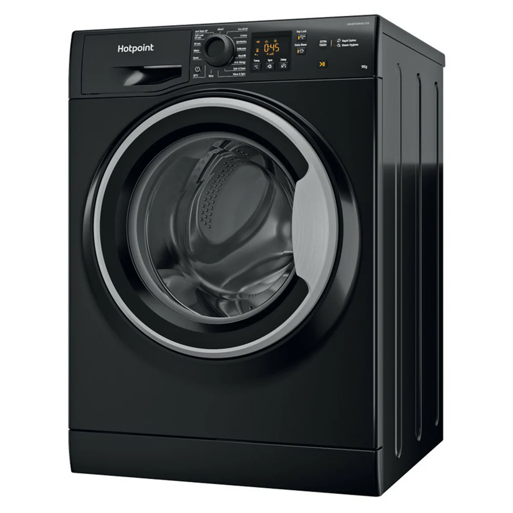 Hotpoint 9KG 1400RPM Freestanding Washing Machine - Black | HNR9W64BSIRE - Image 3