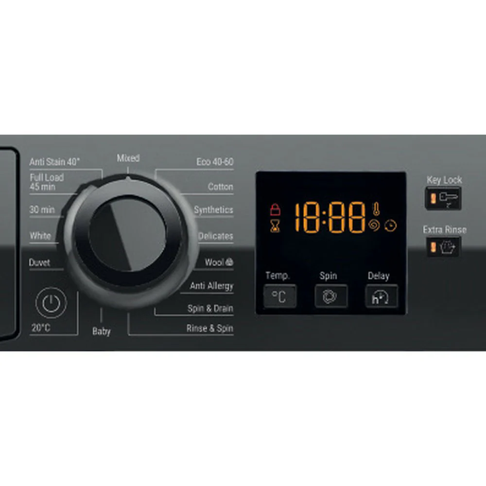 Hotpoint 9KG 1400RPM Freestanding Washing Machine - Black | HNR9W64BSIRE - Image 6