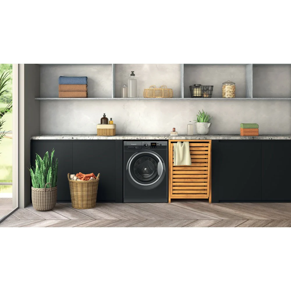 Hotpoint 9KG 1400RPM Freestanding Washing Machine - Black | HNR9W64BSIRE - Image 8