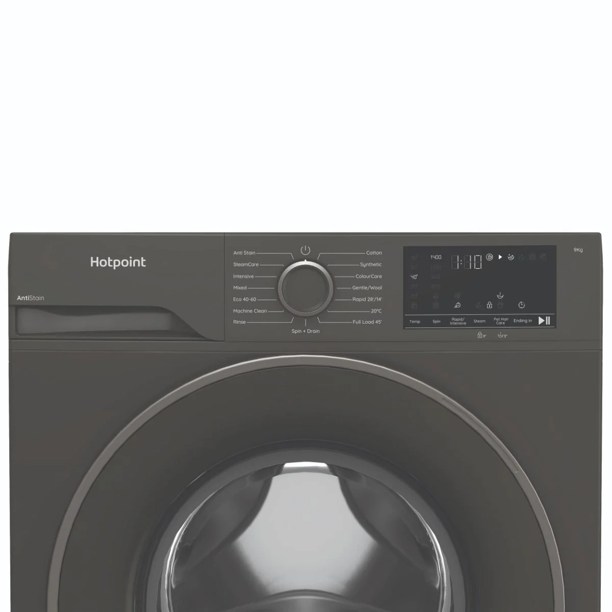 Hotpoint 9KG 1400RPM Freestanding Washing Machine - Graphite | H 91G ANTI STAIN IRE - Image 3
