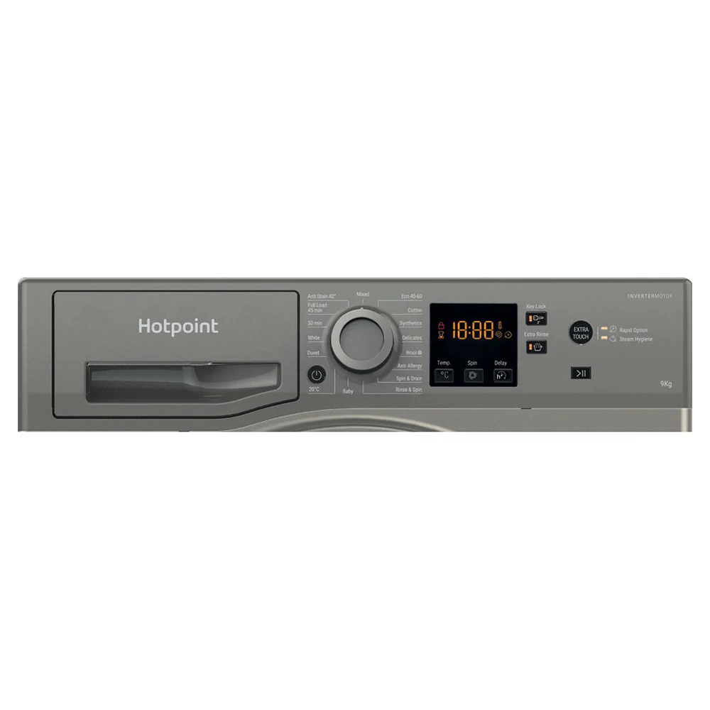 Hotpoint 9KG 1400RPM Freestanding Washing Machine - Graphite | HNR9W64GGIRE - Image 4