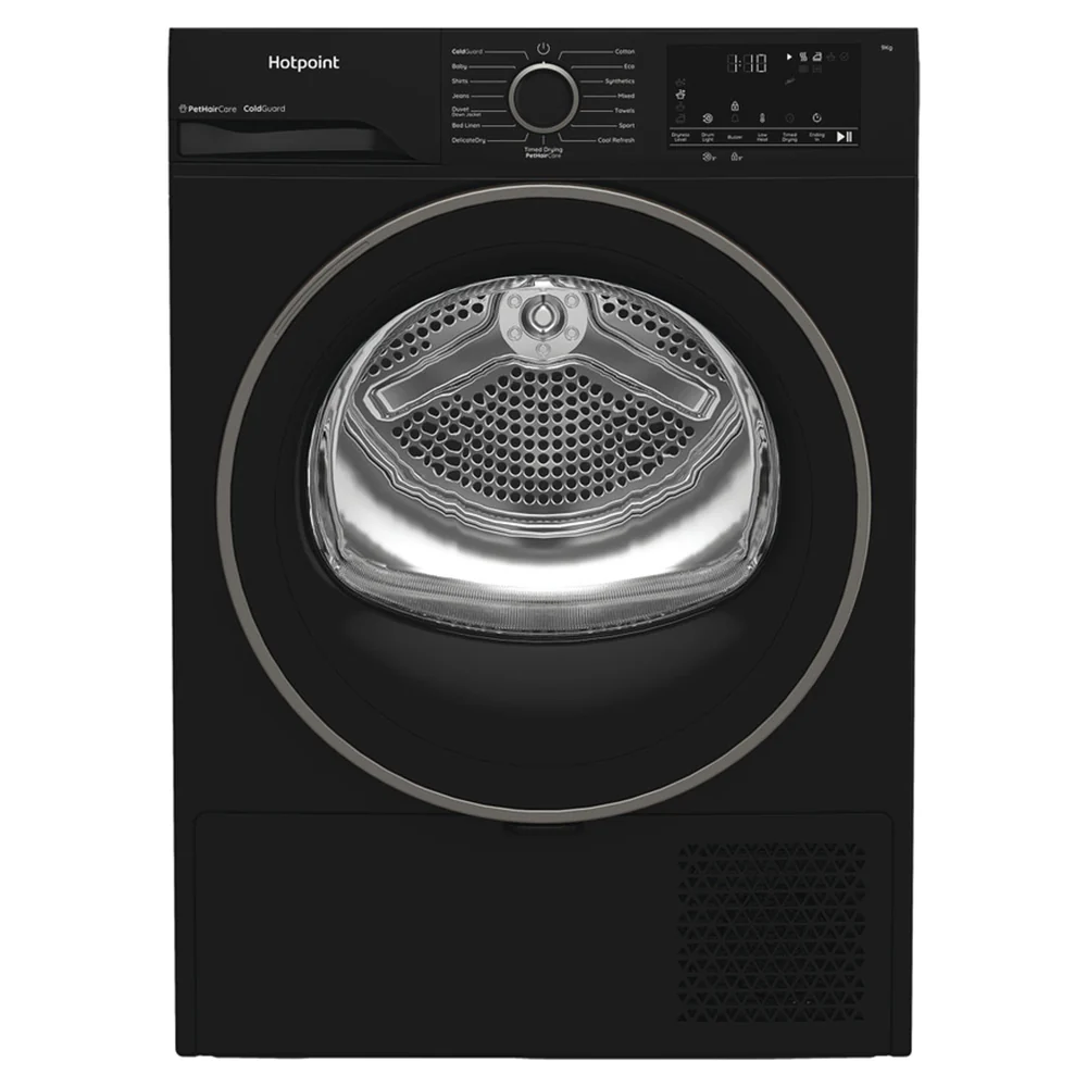 Hotpoint 9KG Freestanding Heat Pump Tumble Dryer - Black | HHDD90BBIRE