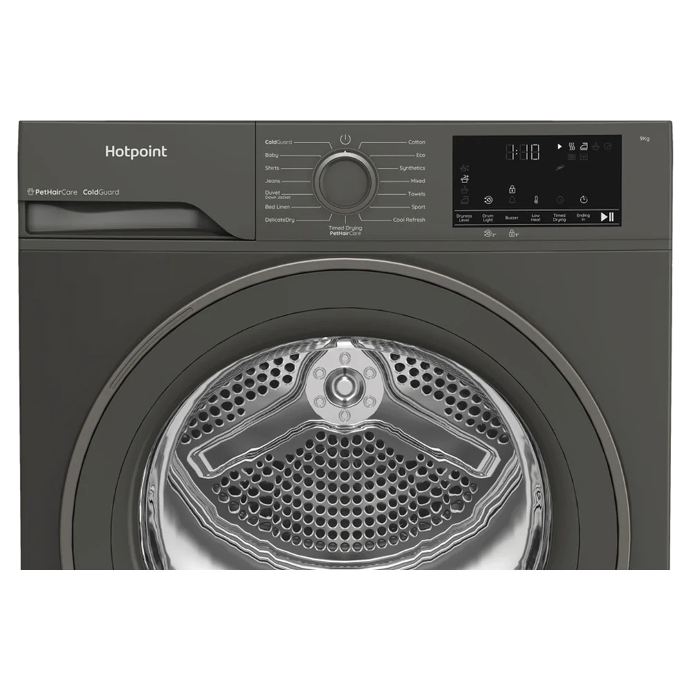 Hotpoint 9KG Freestanding Heat Pump Tumble Dryer - Dark Grey | HHDD90GGIRE - Image 5