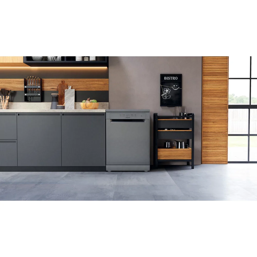 Hotpoint Hydroforce 60CM Freestanding Standard Dishwasher - Inox | H2FHL626X UK - Image 6