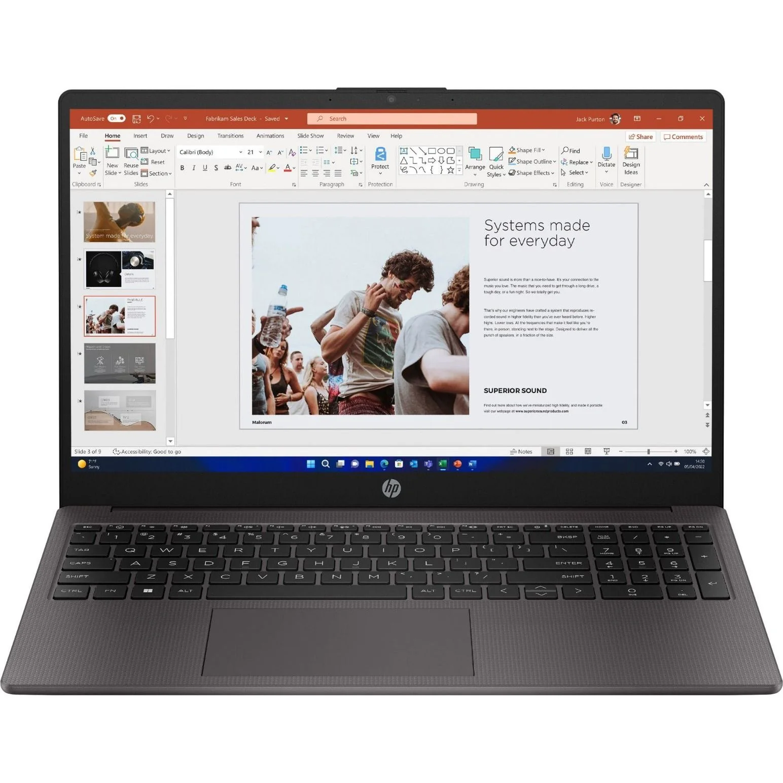 HP 255 G10 AMD Ryzen 5 15.6" 16GB/512GB Laptop - Dark Ash Silver | AK9V0ATABU