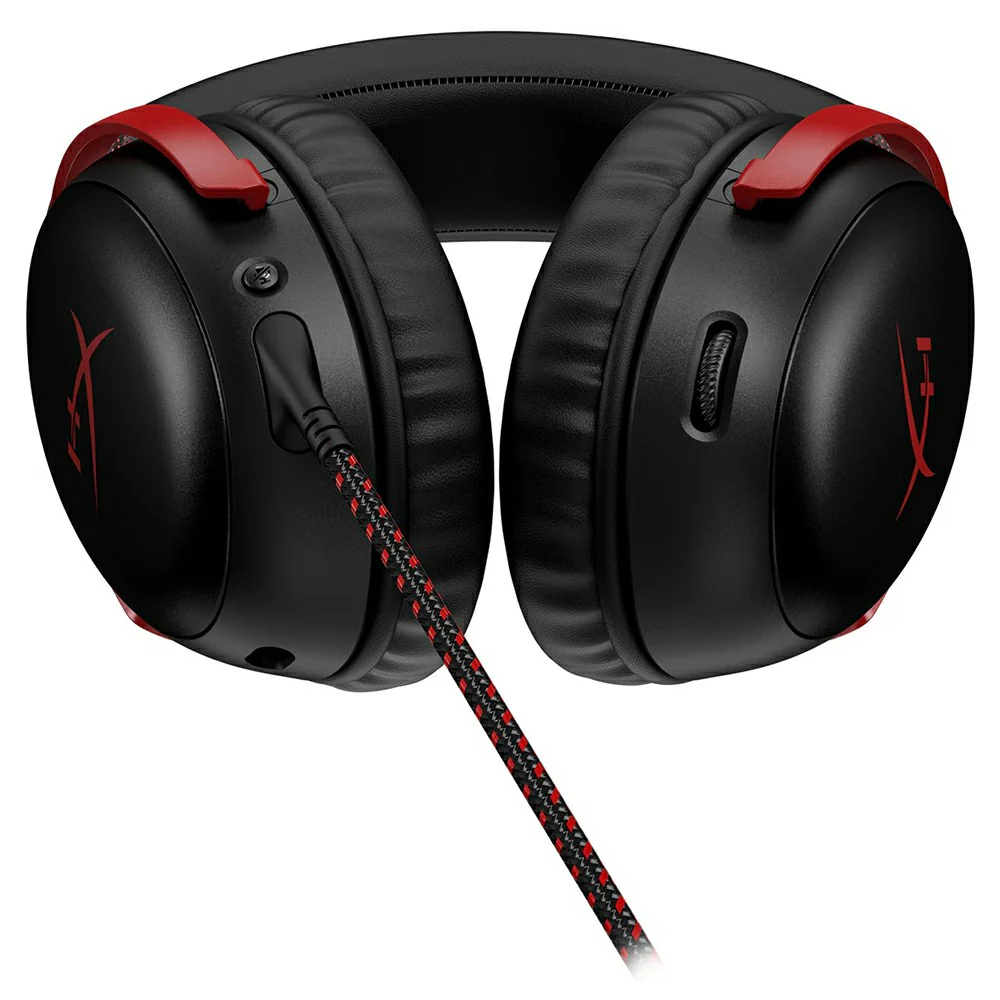 HP HyperX Cloud III Over-Ear Gaming Headset - Black & Red | 727A9AA - Image 4