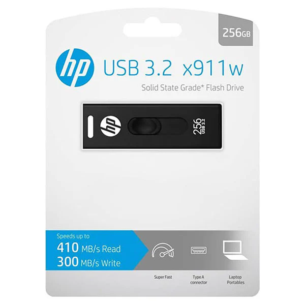 HP X911W USB SSD 3.2 256GB Flash Drive - Black | HPFD911W-256 - Image 4