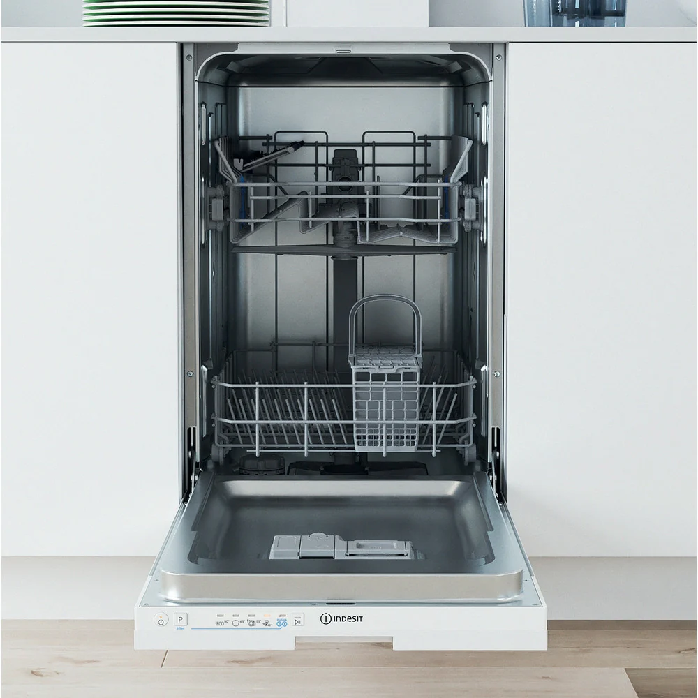 Indesit 45CM Built-In Slimline Dishwasher - White | IN2IE10CS80UK - Image 2