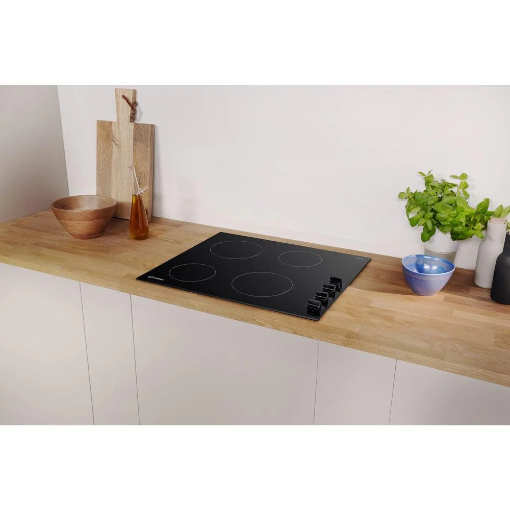 Indesit 60CM 4 Zone Electric Ceramic Hob - Black | RI860C - Image 12