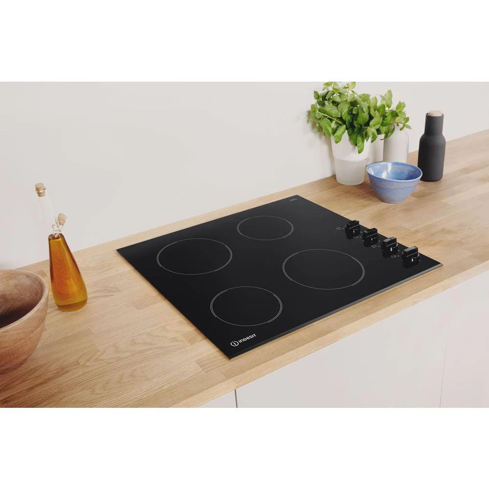 Indesit 60CM 4 Zone Electric Ceramic Hob - Black | RI860C - Image 14